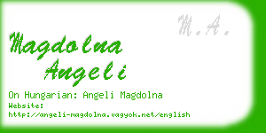 magdolna angeli business card
